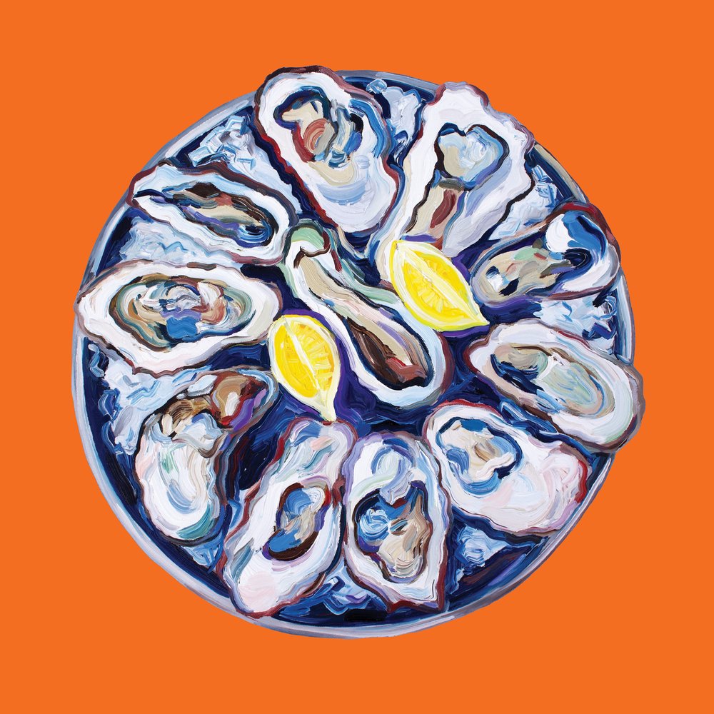 Vibrant Oysters and Lemon by Alice Straker
