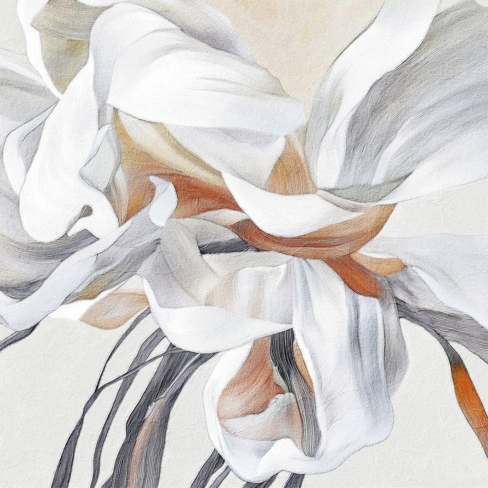 Soft Floral Abstract by Alma