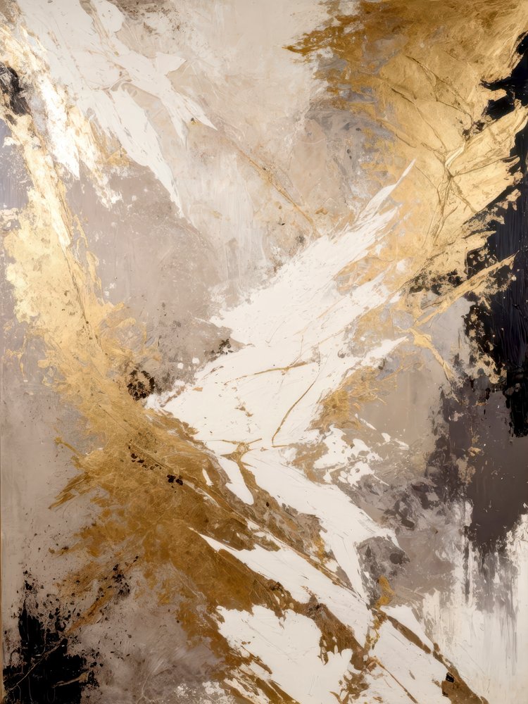 Dynamic Gold Abstract by Alpenglow Workshop