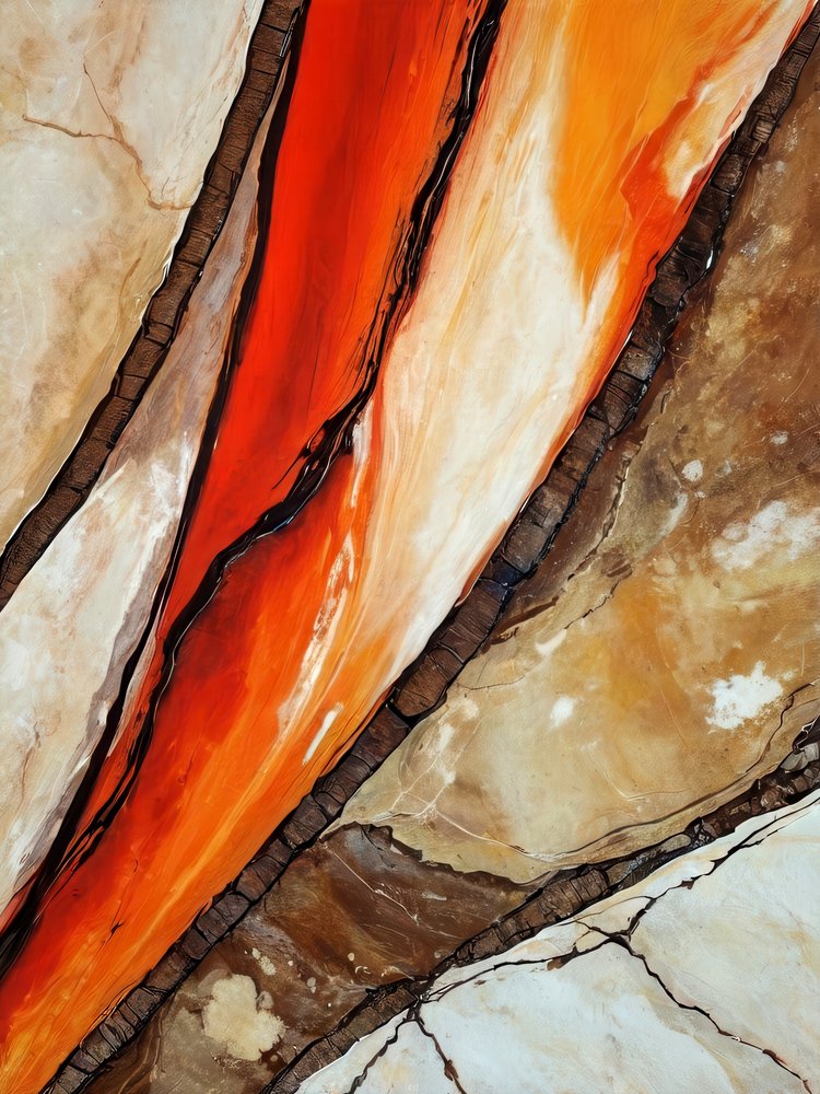 Molten Earth Abstract by Alpenglow Workshop