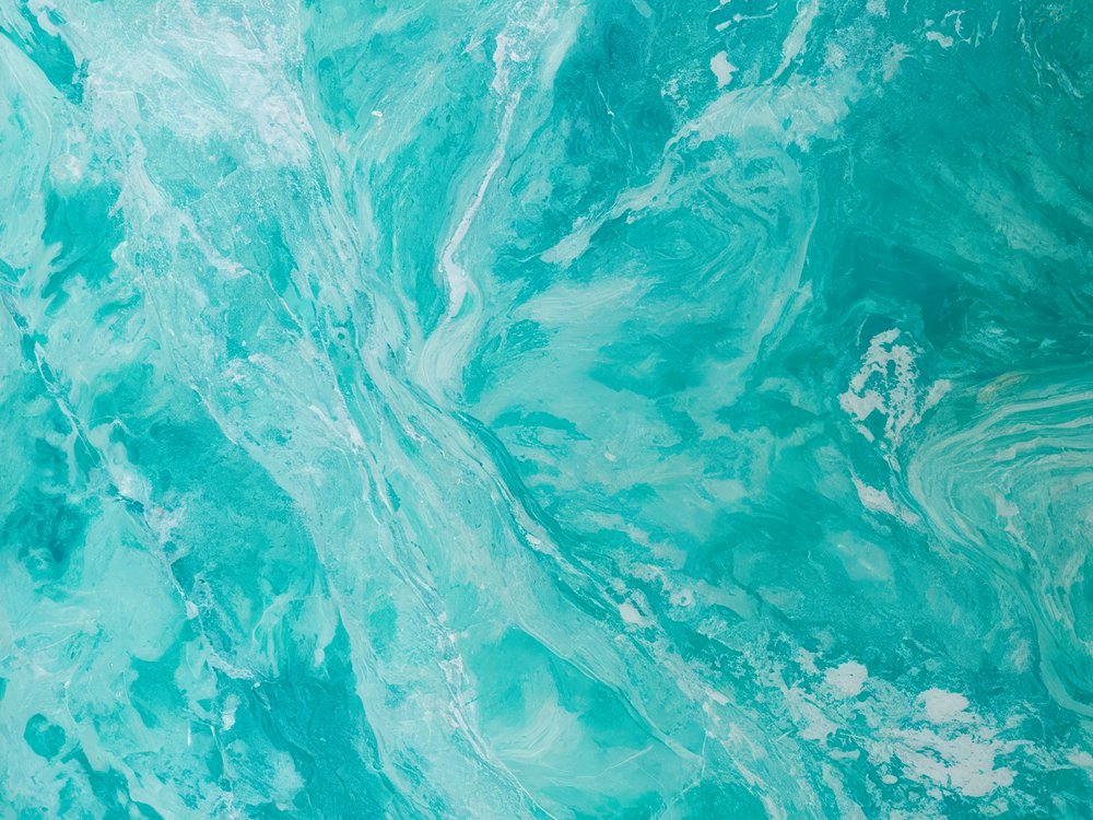 Teal Ocean Swirls by Alpenglow Workshop
