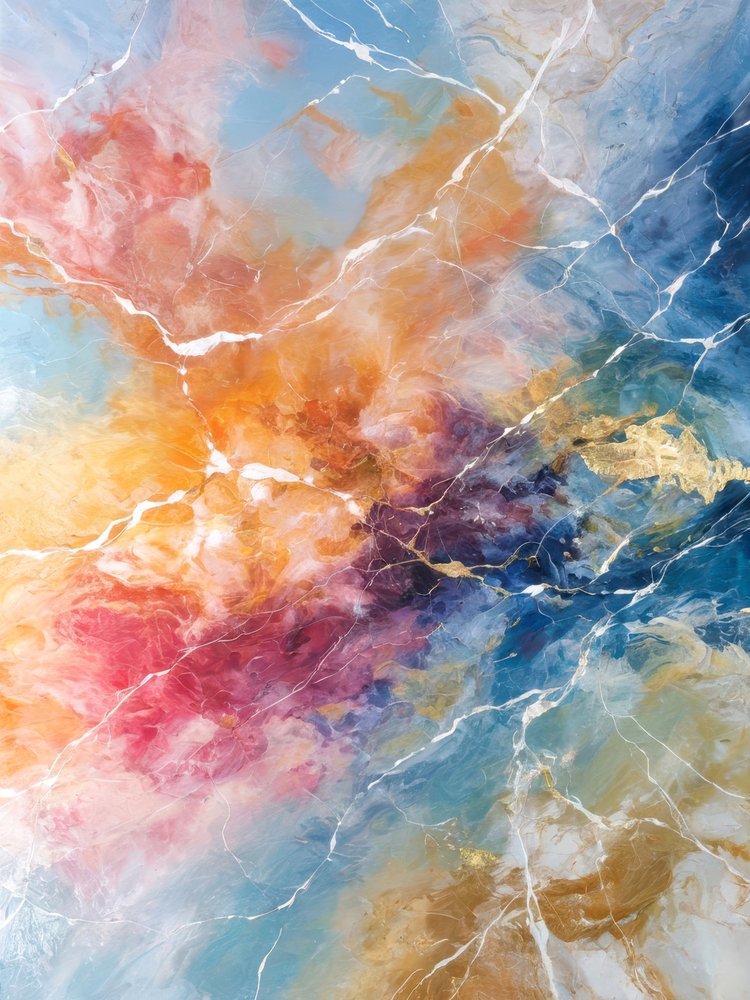 Vibrant Fluid Gold Marble by Alpenglow Workshop