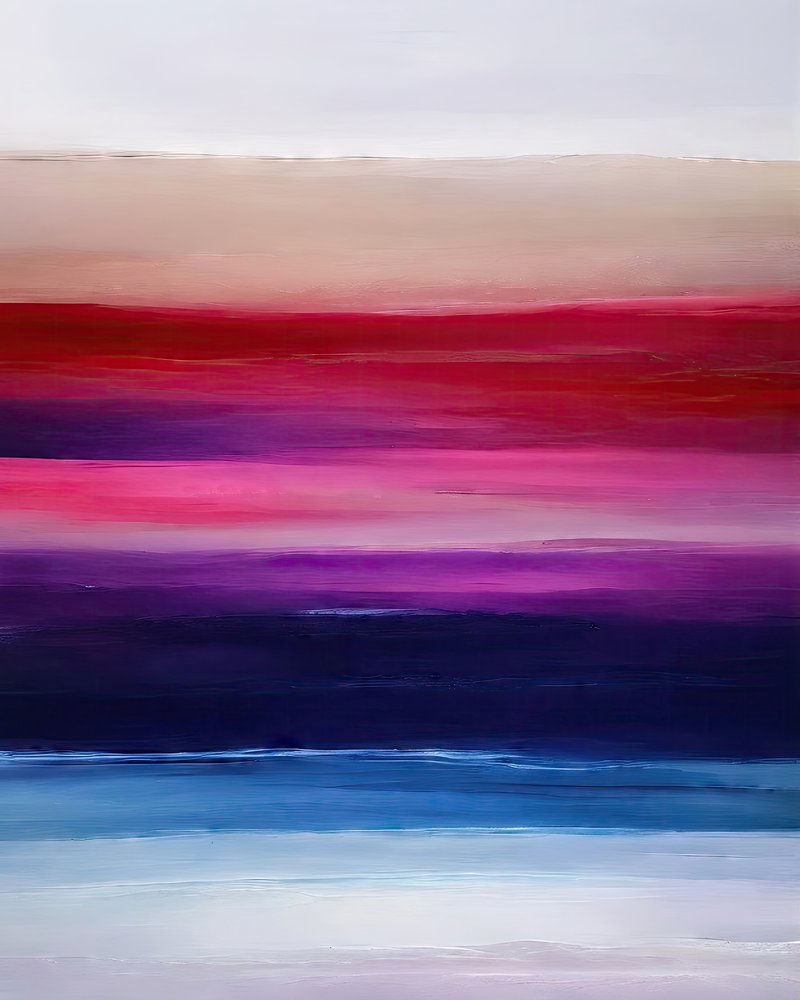 Vibrant Horizon Abstract by Alpenglow Workshop