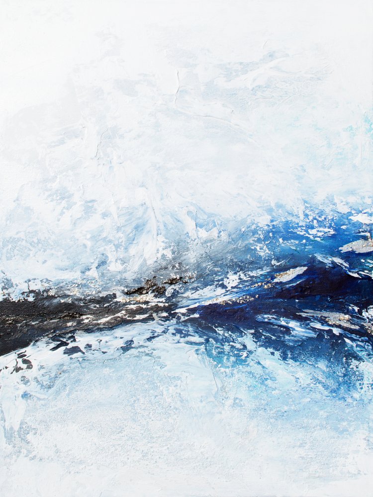 Arctic Blue Abstract by Alyson Storms