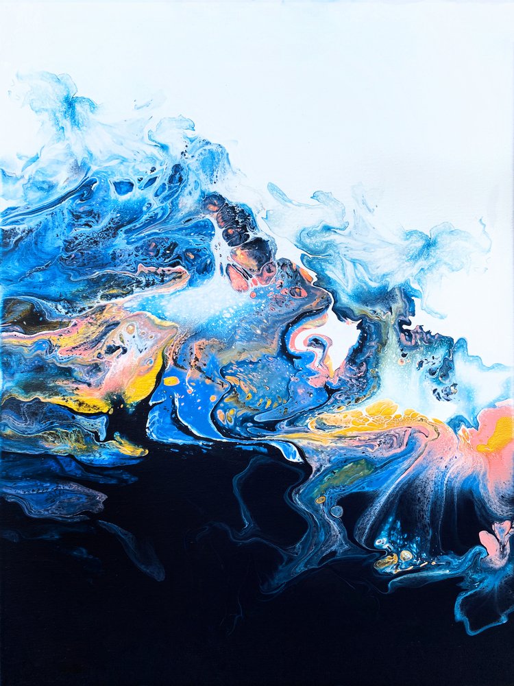 Dynamic Blue Swirl by Alyson Storms