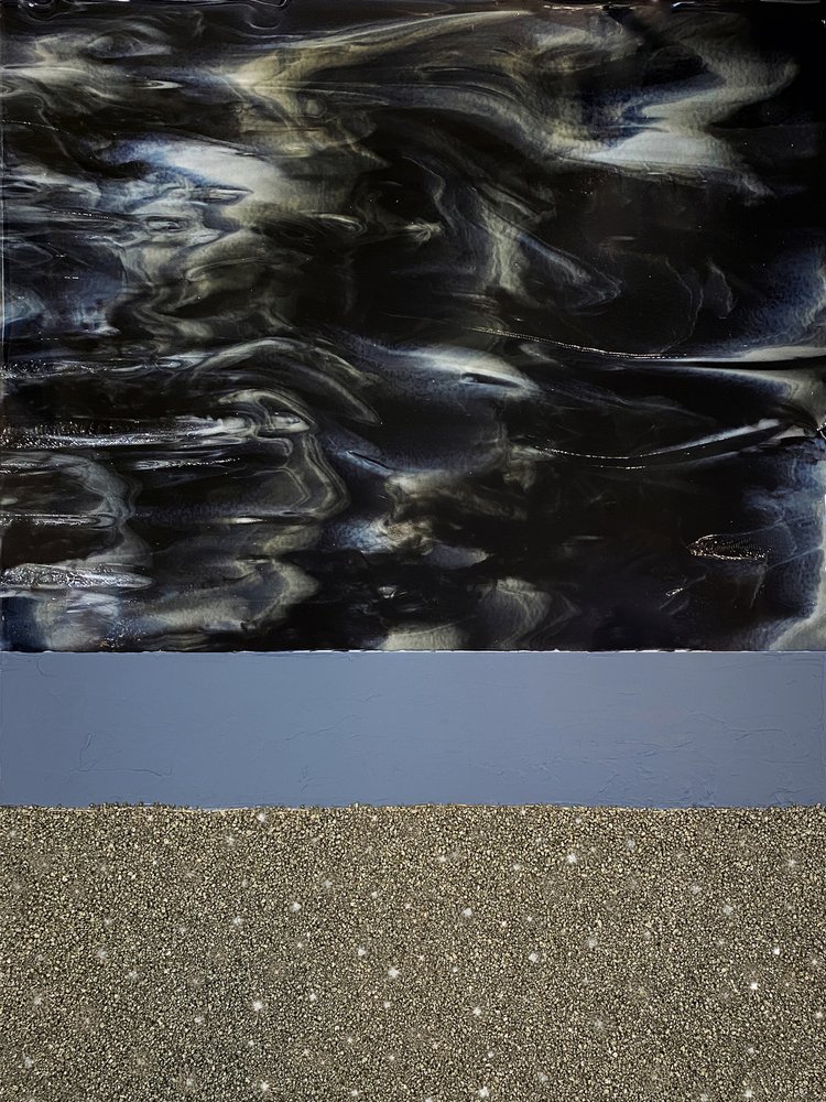 Swirling Midnight Sparkle by Alyson Storms