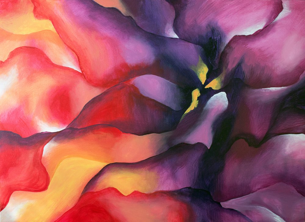 Vibrant Abstract Bloom by Alyson Storms