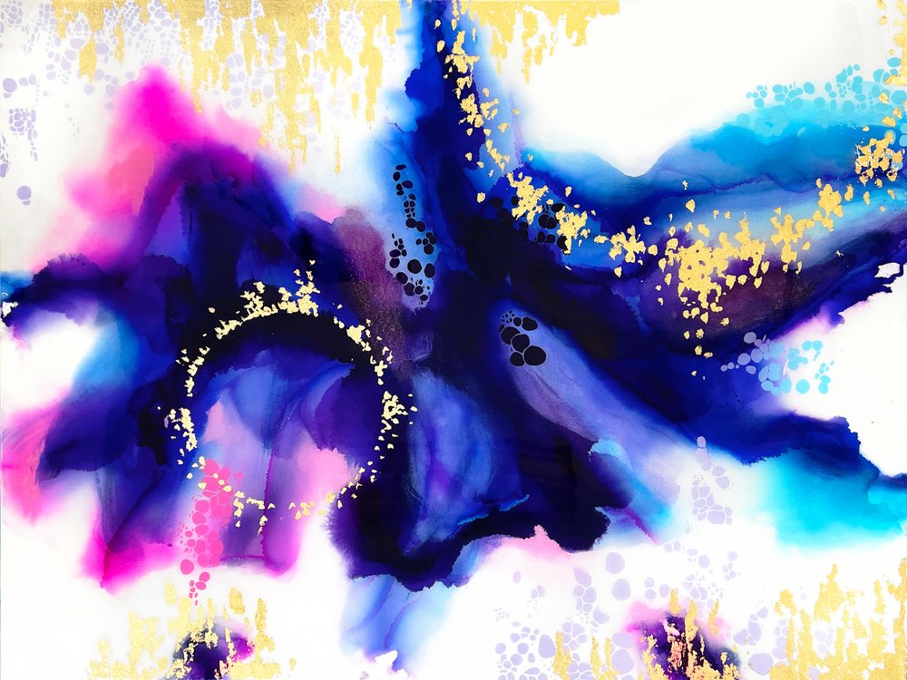 Vibrant Cosmic Swirl by Alyson Storms