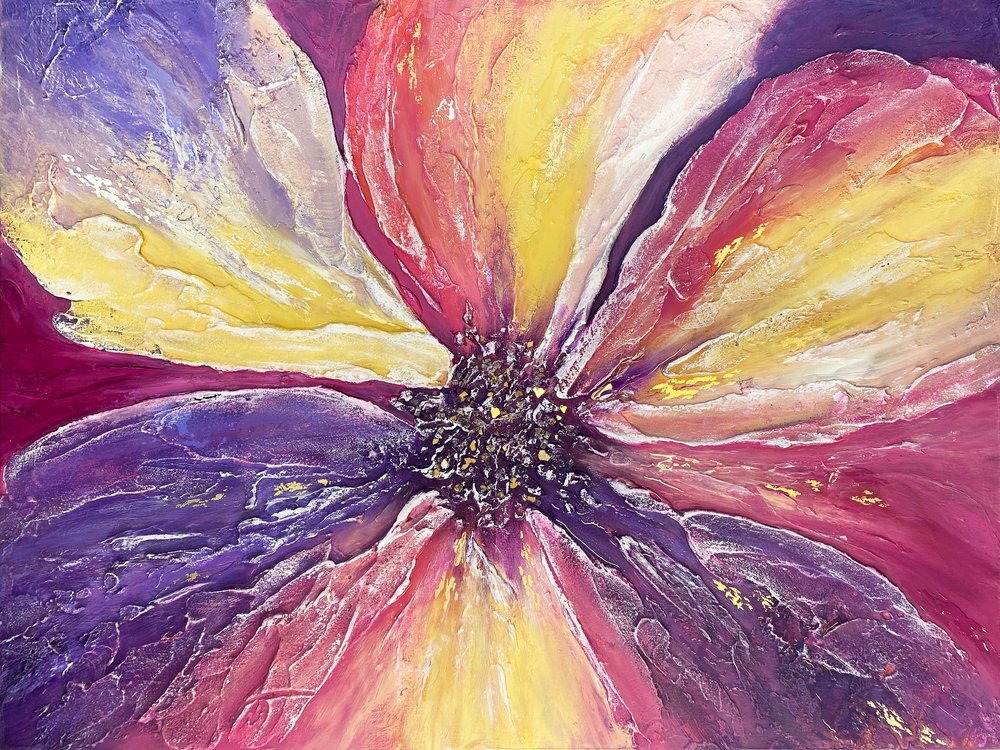 Vibrant Gold Flower by Alyson Storms