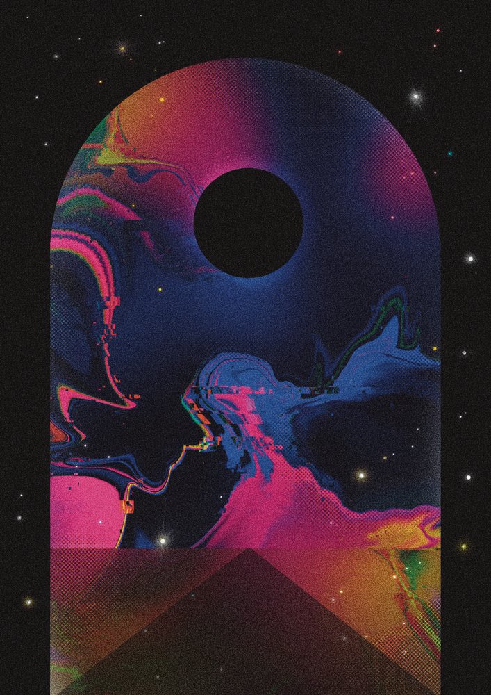 Vibrant Space Portal by Amy Louise Baker