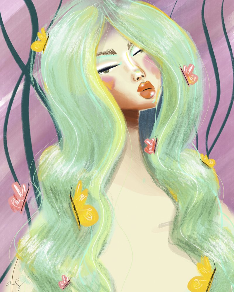 Ethereal Green Hair by Amy Straley