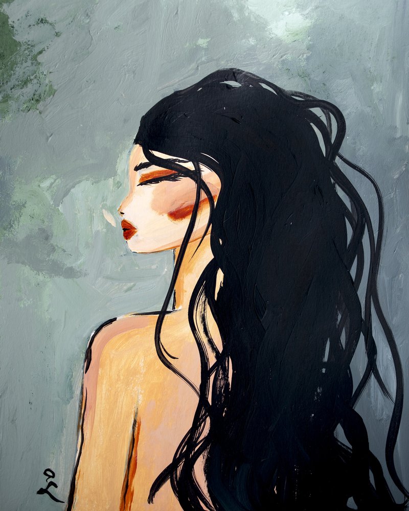 Serene Woman Profile by Amy Straley