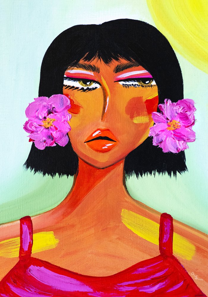Vibrant Floral Portrait by Amy Straley