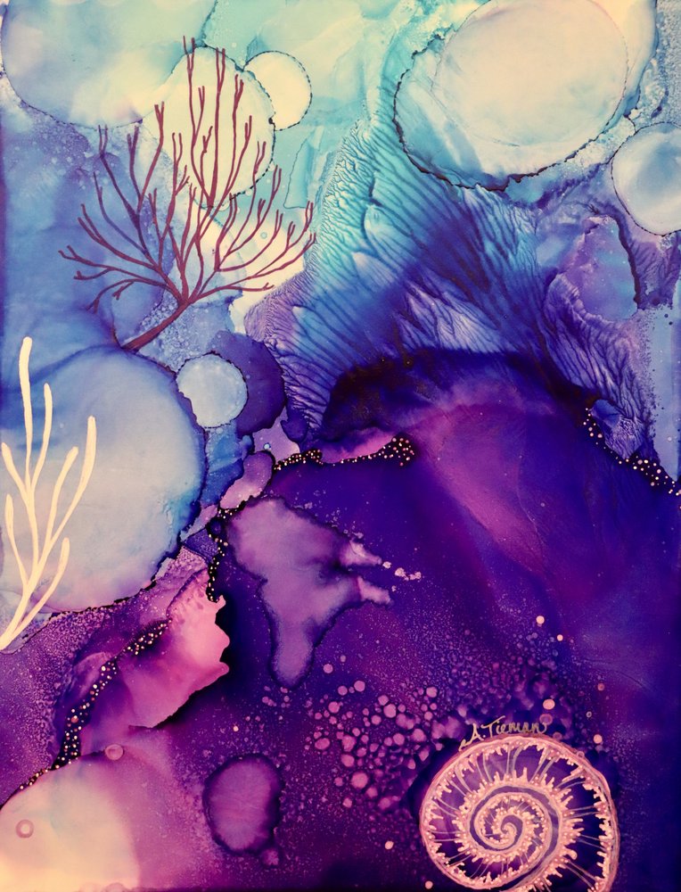 Abstract Ocean Depths by Amy Tieman