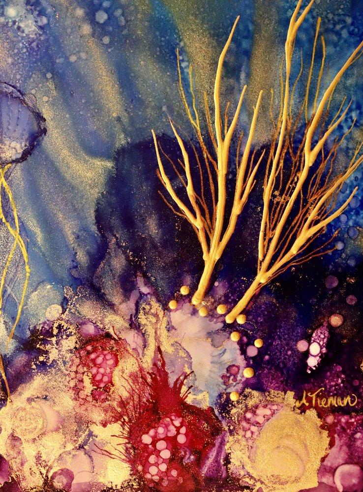 Fluid Gold Ocean by Amy Tieman