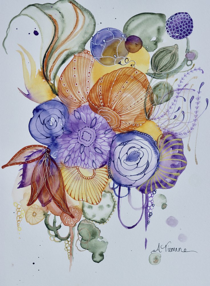 Vibrant Floral Fantasy by Amy Tieman