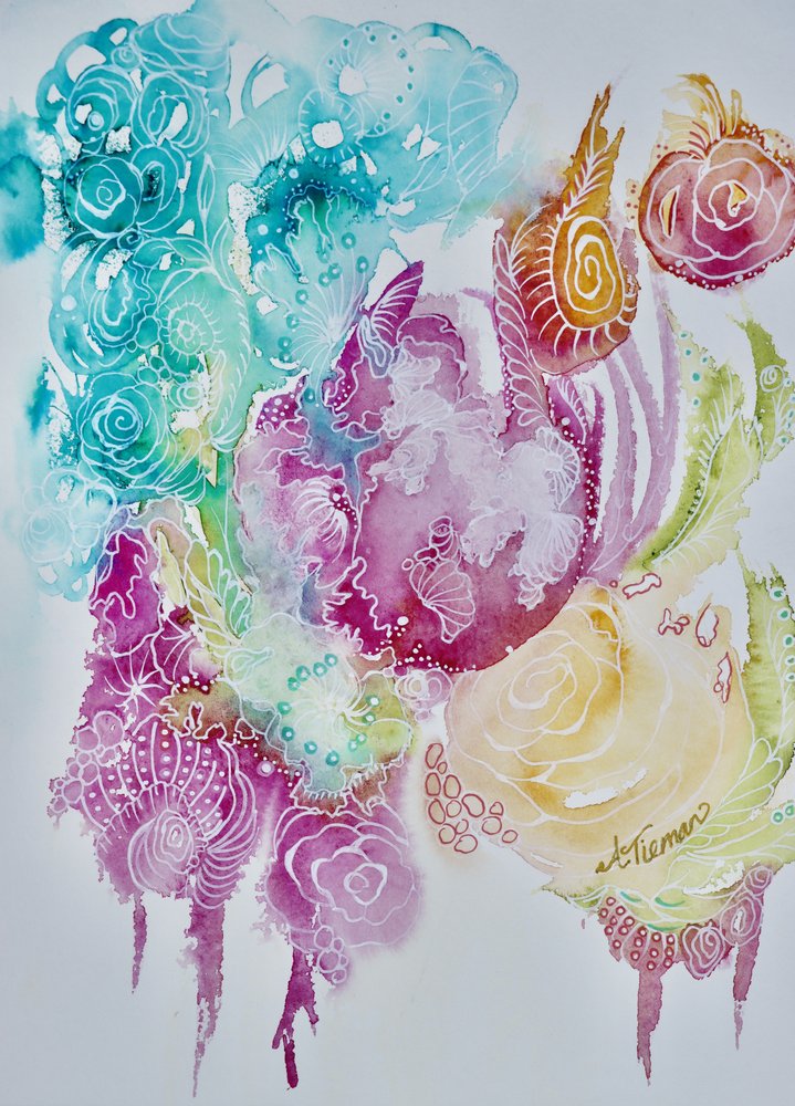 Vibrant Organic Bloom by Amy Tieman