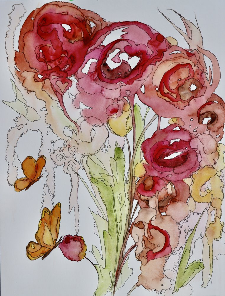 Watercolor Bloom Butterflies by Amy Tieman