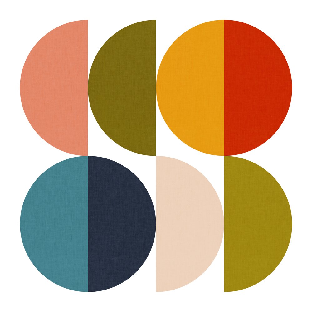 Mid Century Geometric Color Play 2 by Ana Rut Bre