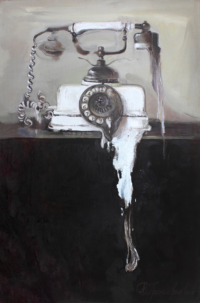 Melting Rotary Phone by Anastasiia Grygorieva