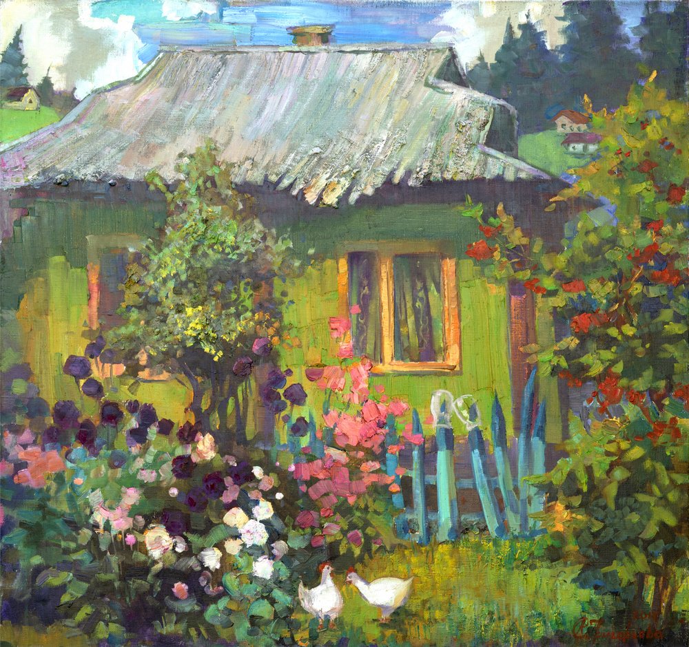 Rustic Home Summer Garden by Anastasiia Grygorieva