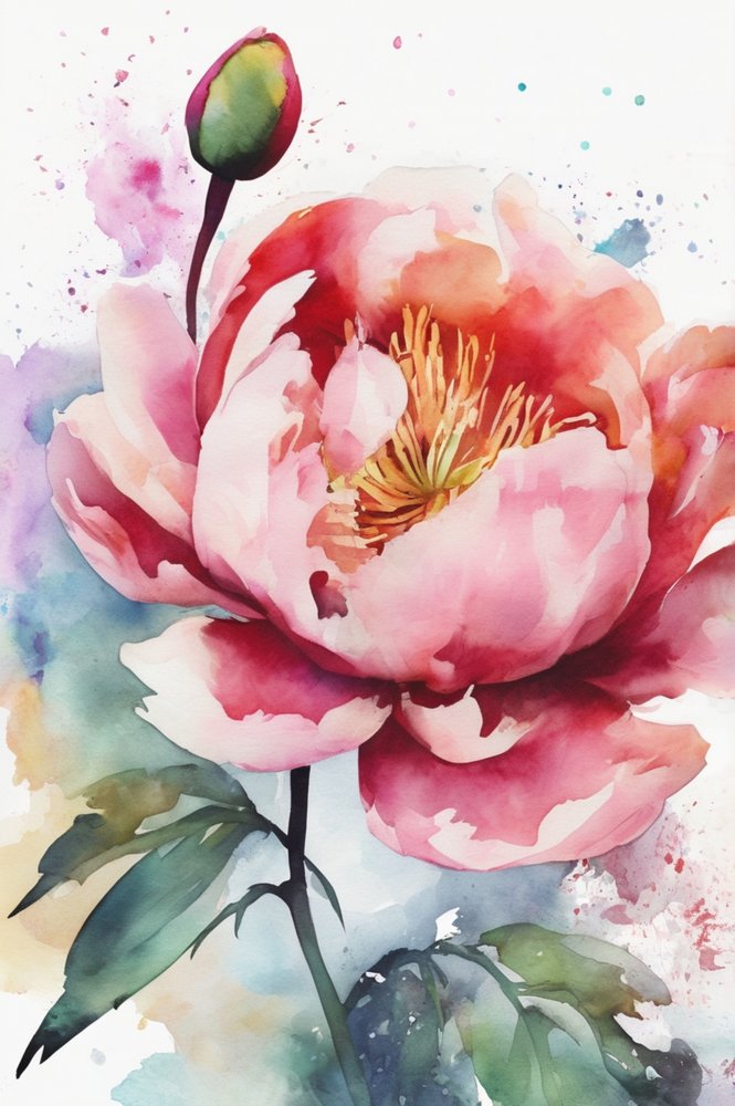 Pink Peony Bloom by Anda Bieza