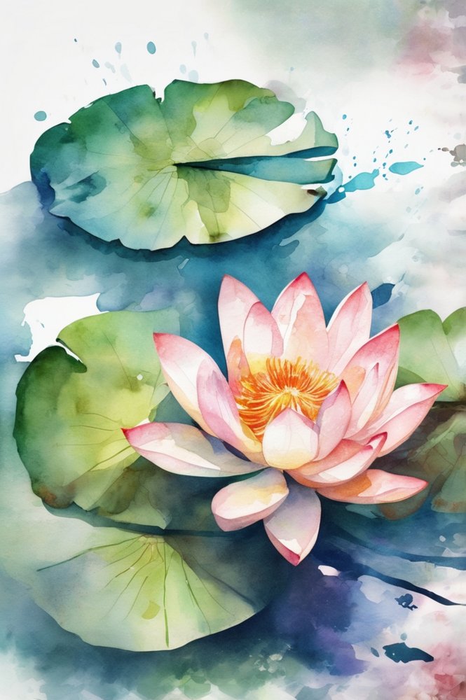 Pink Water Lily by Anda Bieza