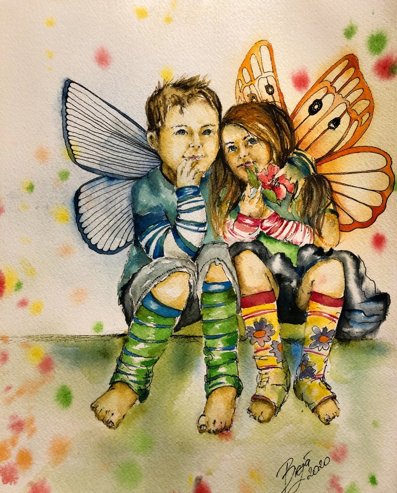 Whimsical Fairy Children by Anda Bieza
