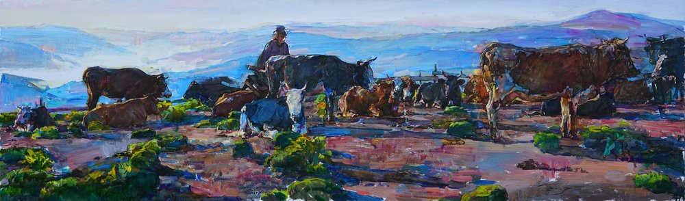 Cattle Herding In Mountains by Andrii Kutsachenko