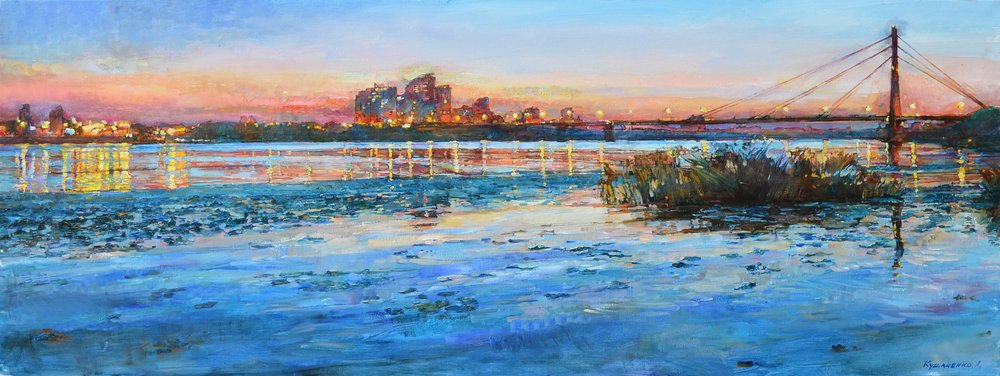 Riverside City Glow by Andrii Kutsachenko