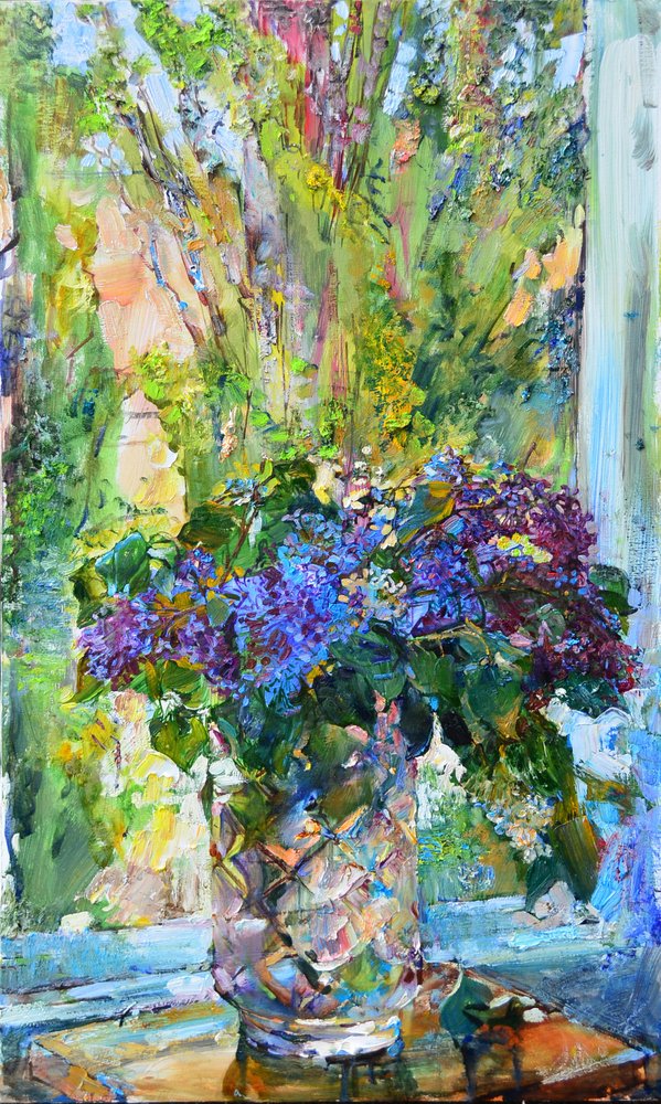 Spring Lilacs Still Life by Andrii Kutsachenko