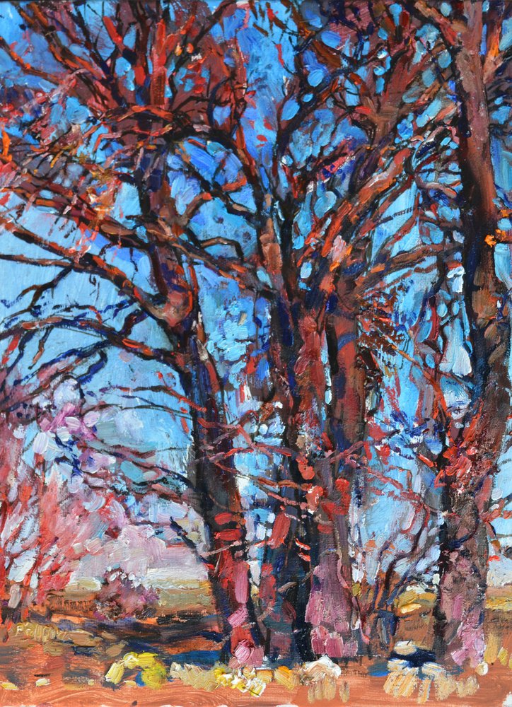 Vibrant Autumn Trees by Andrii Kutsachenko