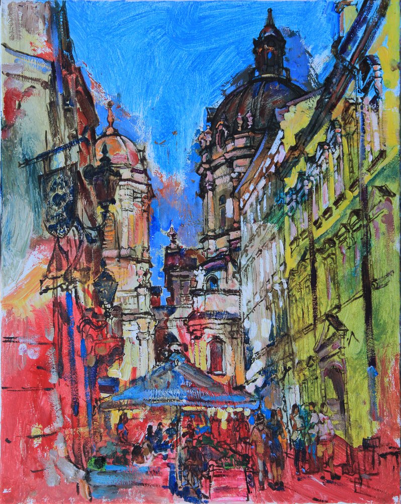 Vibrant City Market by Andrii Kutsachenko