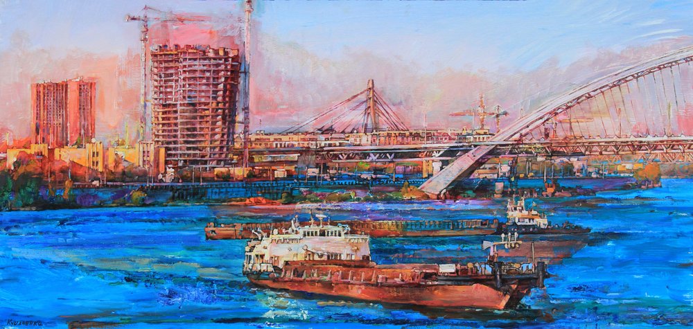 Vibrant City River by Andrii Kutsachenko
