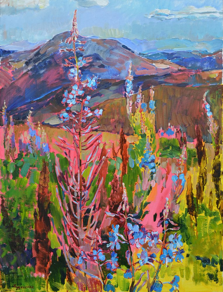 Vibrant Mountain Flowers by Andrii Kutsachenko