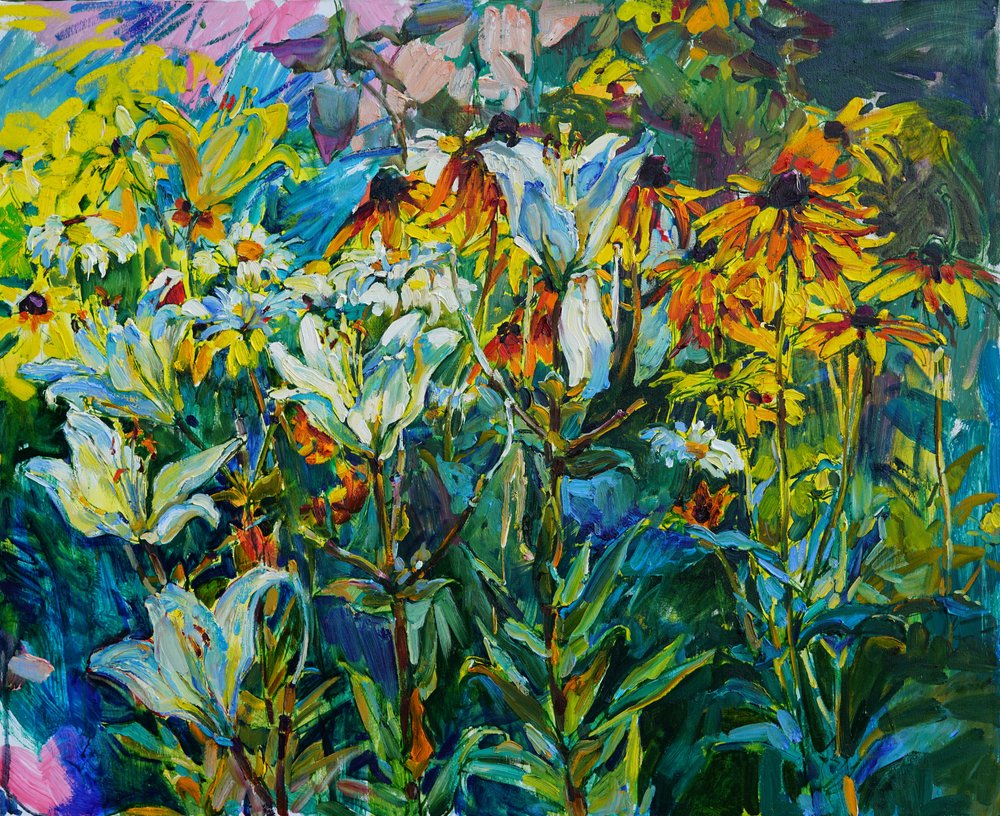 Vibrant Summer Garden by Andrii Kutsachenko