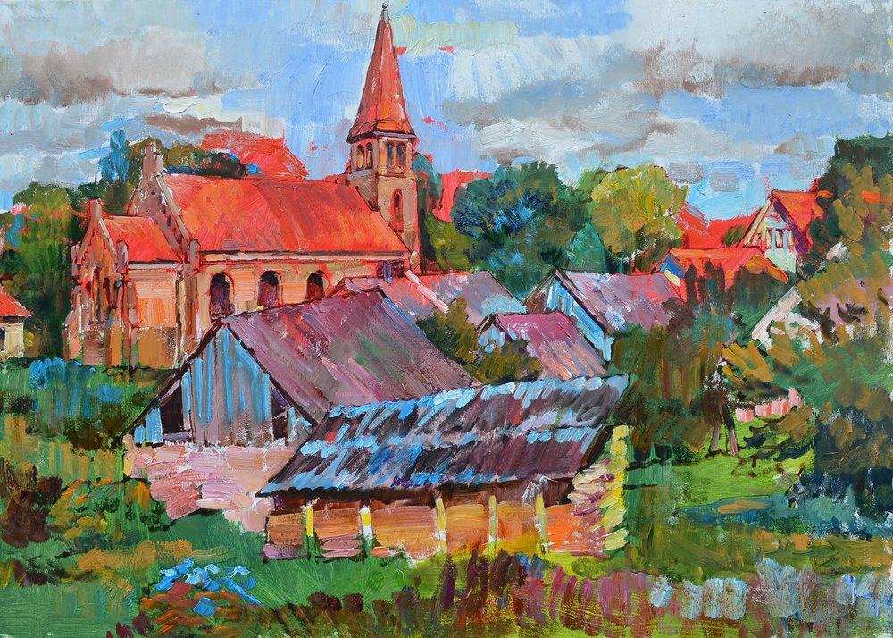 Vibrant Village Church by Andrii Kutsachenko