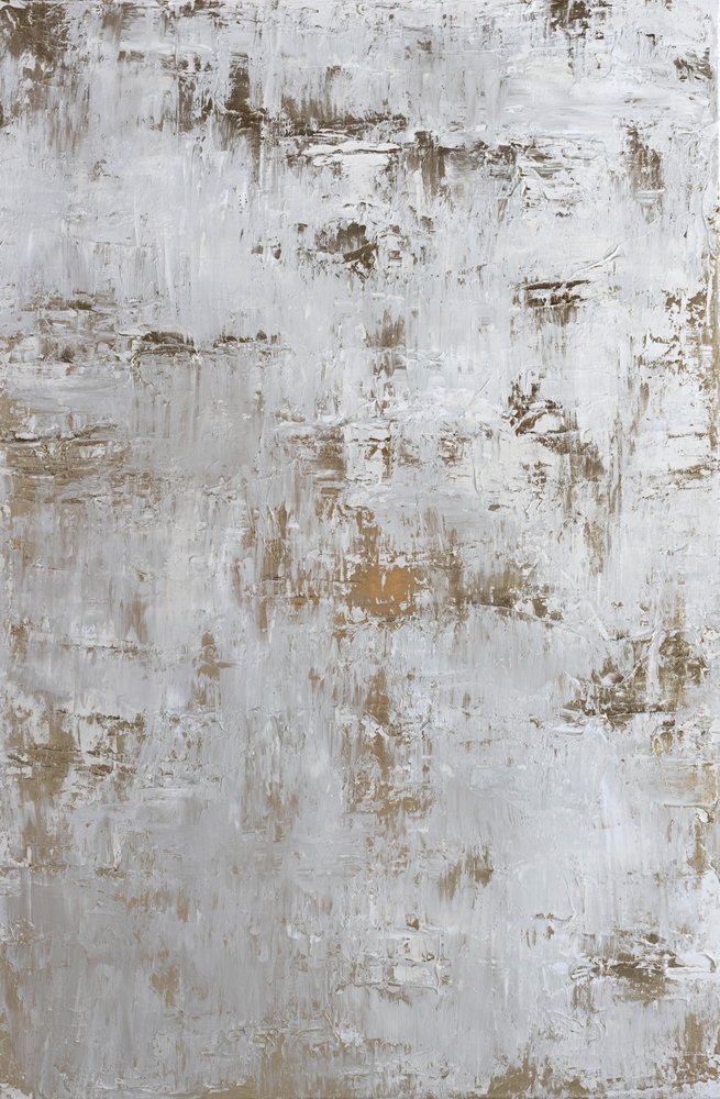 Elegant Gold White Abstract by Anete Purina-Purite