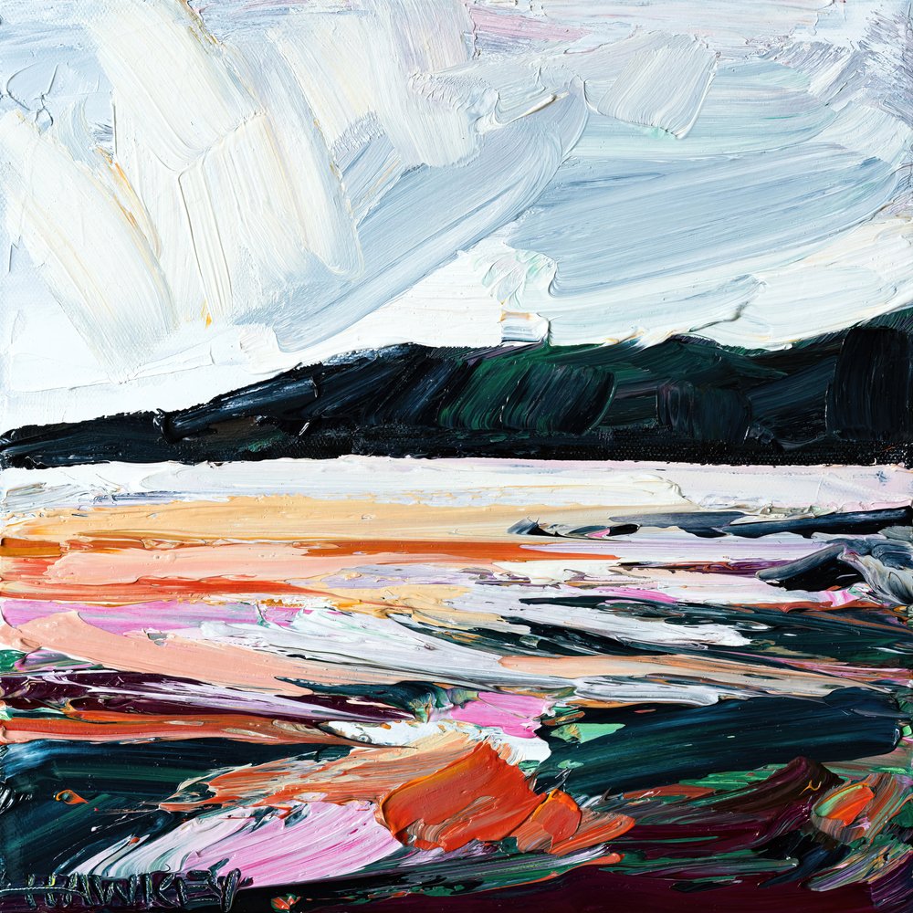Colorful Textured Seascape by Angela Hawkey