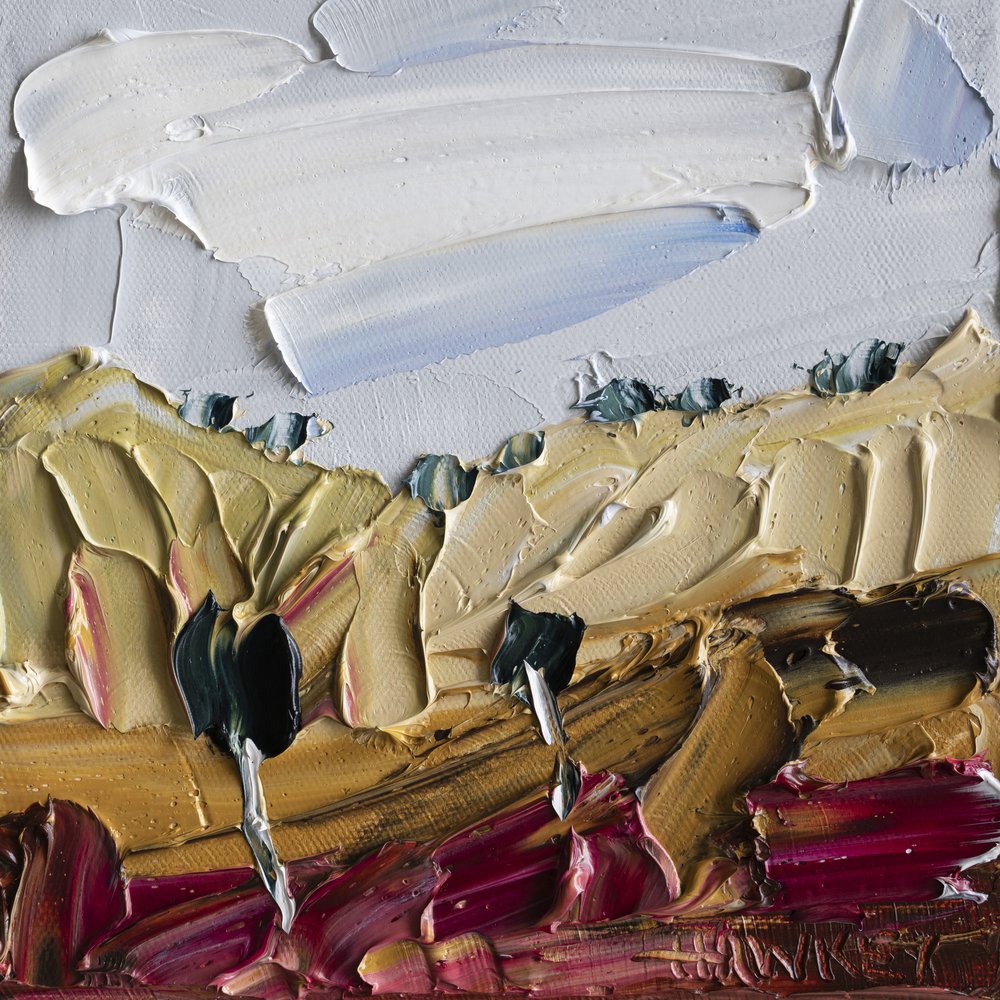 Textured Hills Landscape by Angela Hawkey