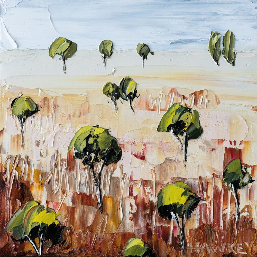 Textured Outback Landscape by Angela Hawkey