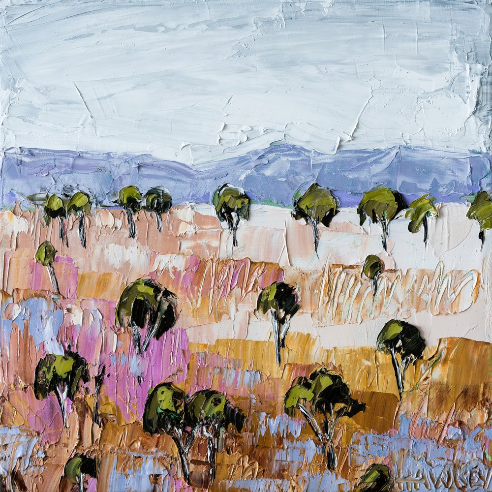 Textured Outback Landscape by Angela Hawkey