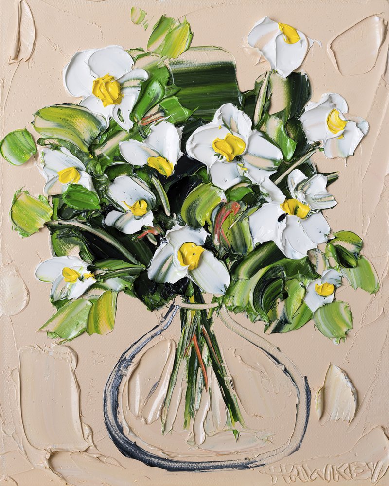 Textured White Bouquet by Angela Hawkey