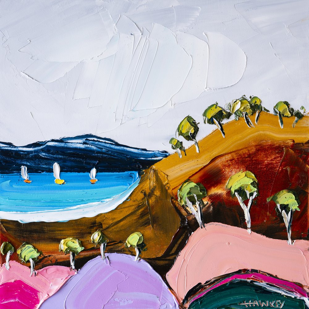 Vibrant Coastal Bay by Angela Hawkey