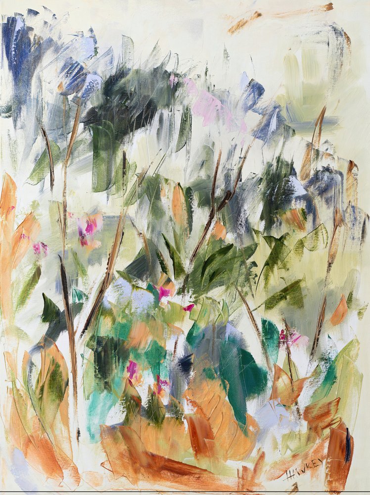 Vibrant Garden Abstract by Angela Hawkey