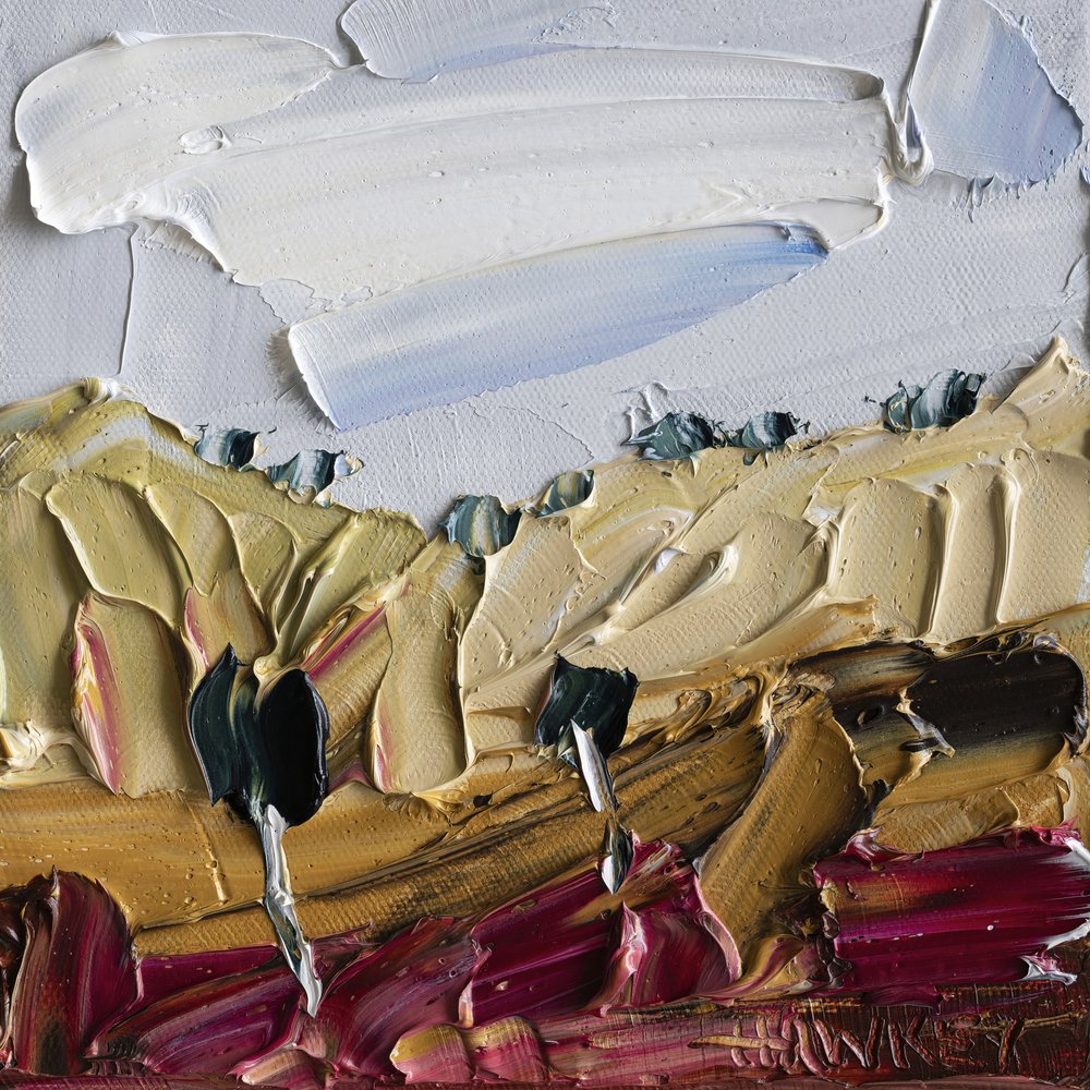 Vibrant Textured Landscape by Angela Hawkey