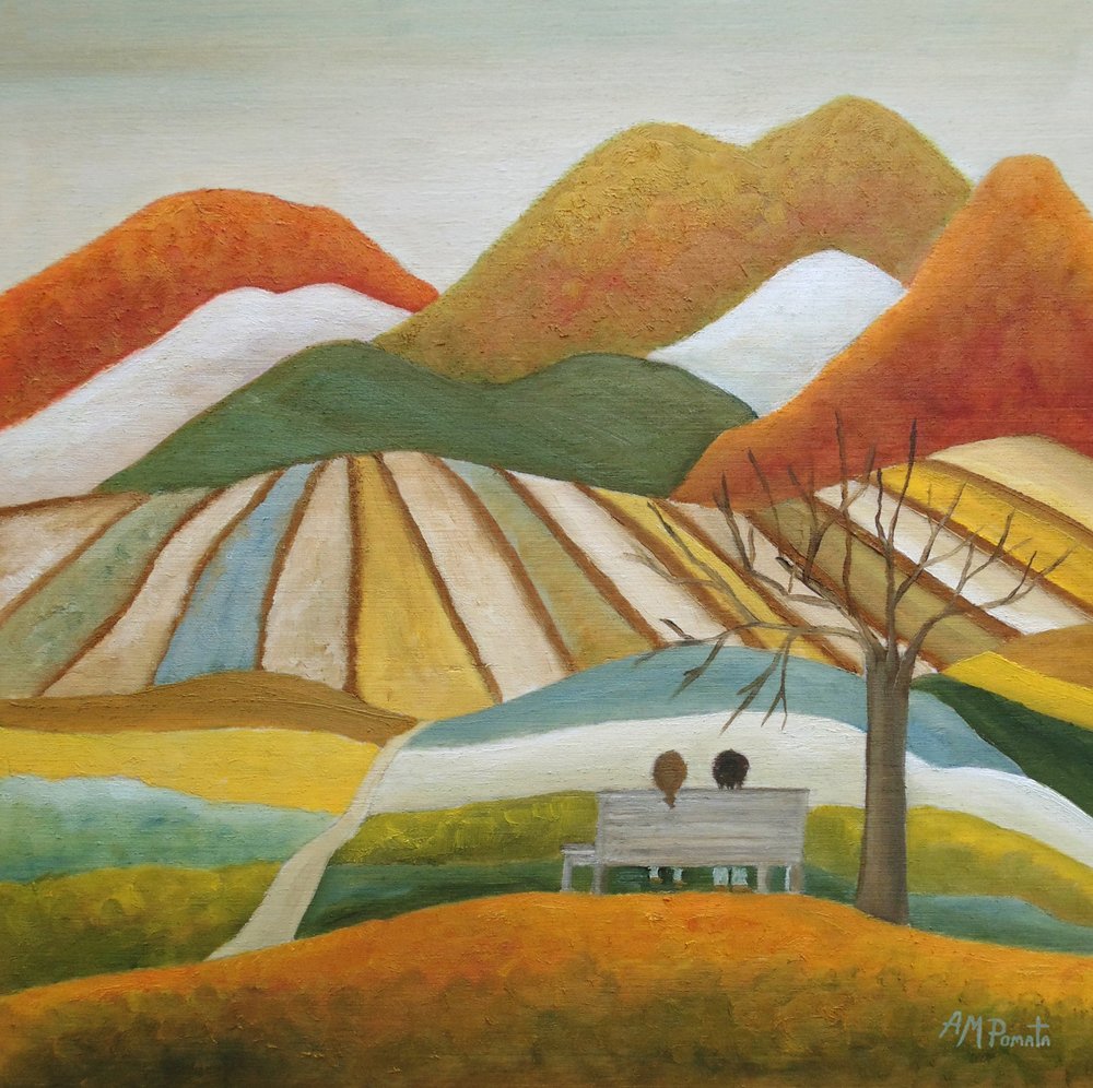 Autumn Fields Couple by Angeles M. Pomata