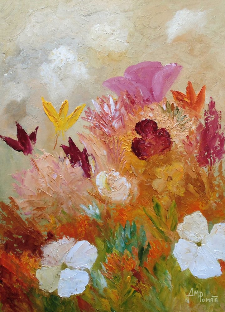 Colorful Meadow Blossoms by Angeles M. Pomata