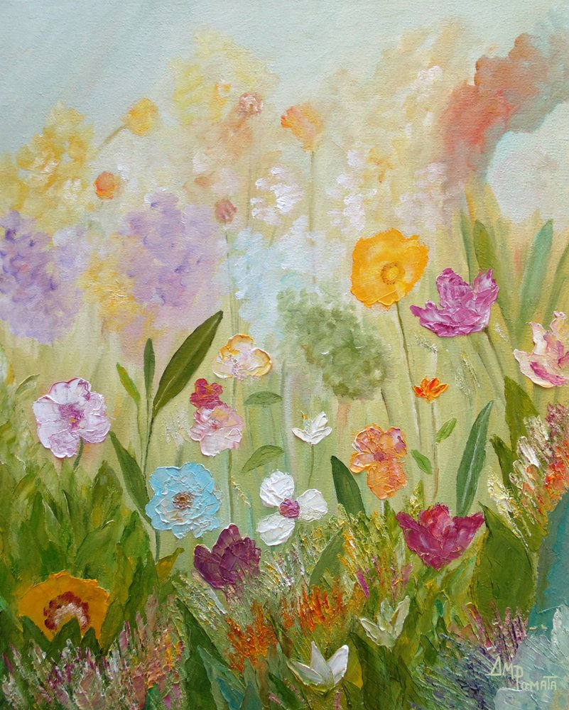 Colorful Wildflower Meadow by Angeles M. Pomata