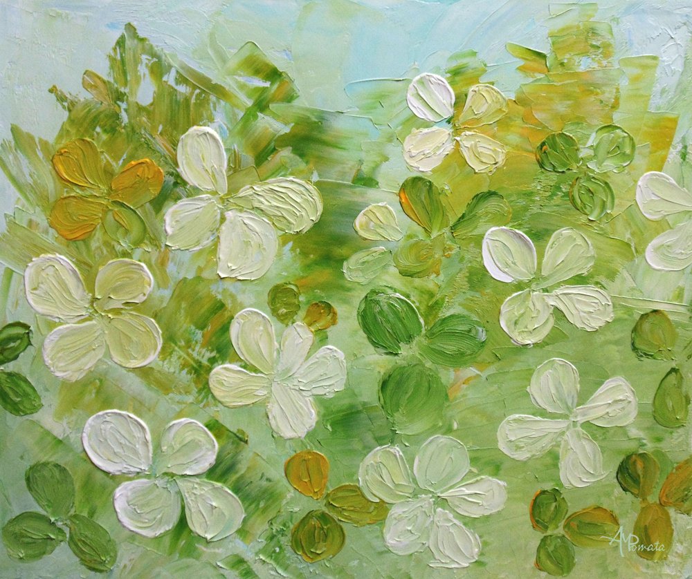 Fresh Green Blooms by Angeles M. Pomata